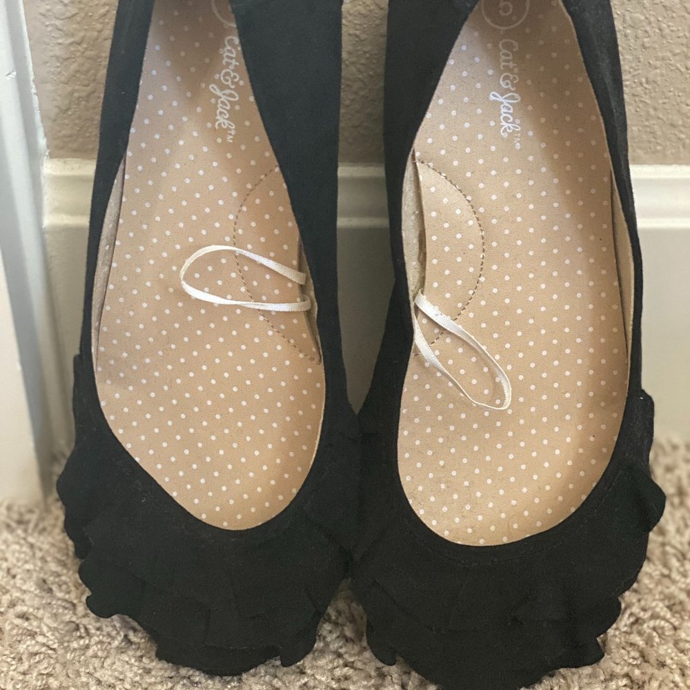 Kids Cat & Jack Black Dress Shoe Flats